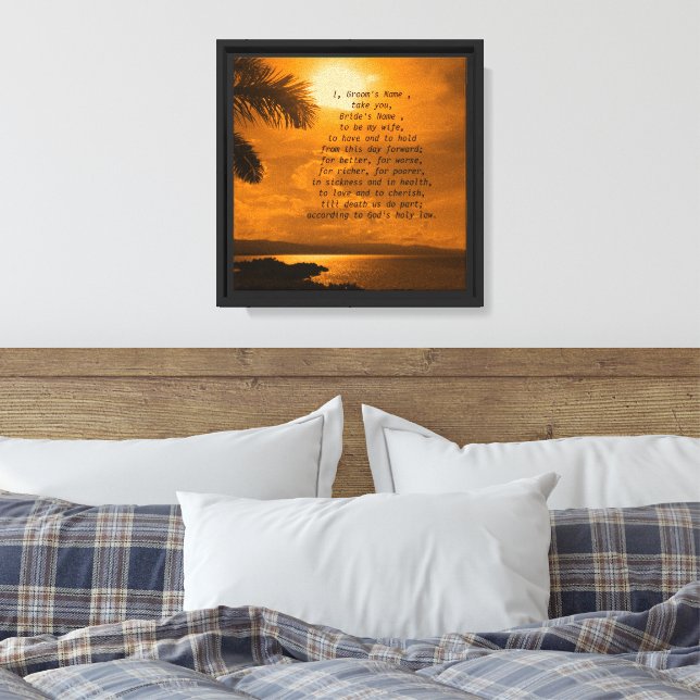 Toile Image de texte de voeux de mariage (Insitu(Chambre))