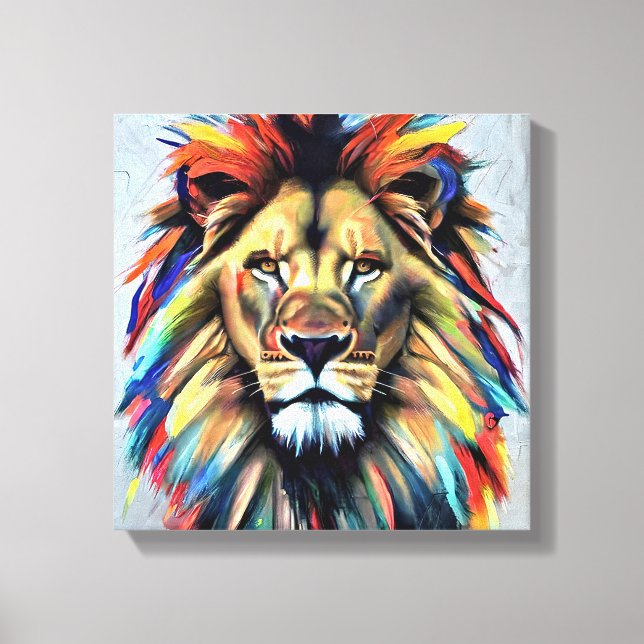 Toile Image d'un grand lion (Recto)