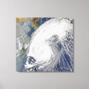 Toile Image satellite d'un ouragan