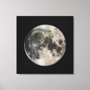 Toile Image vive de la Lune