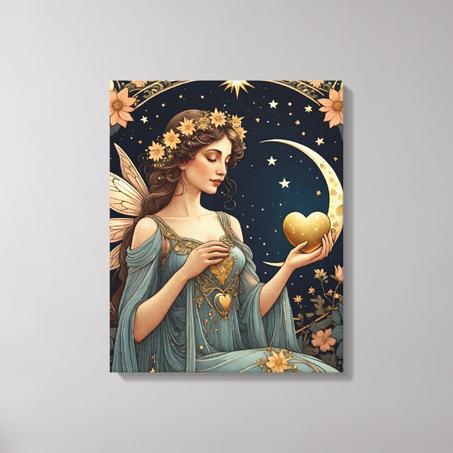 Toile imaginaire art femme style tarot (Recto)