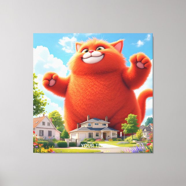 Toile Imaginaire Cute Big Orange Chat (Recto)