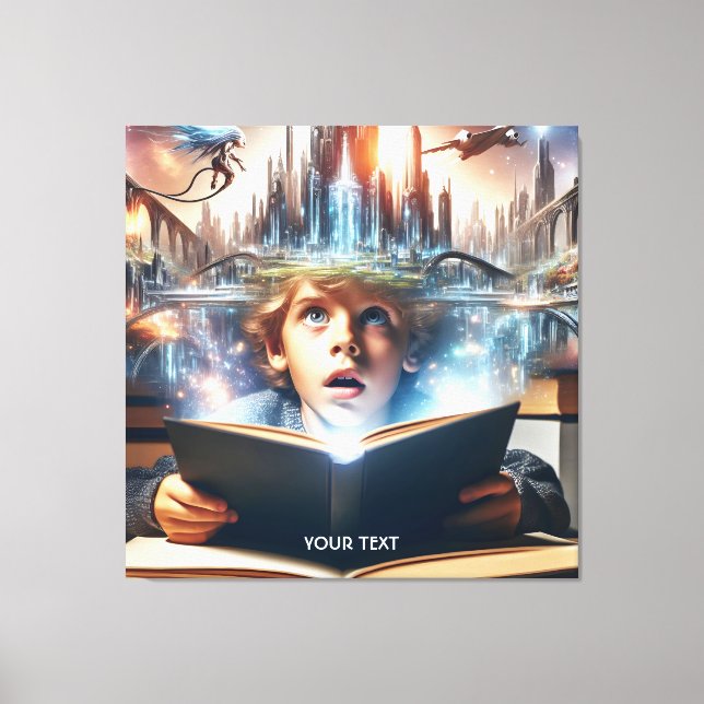 Toile Imaginaire Cute Boy City Book (Recto)