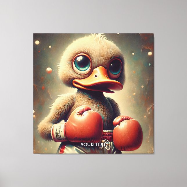 Toile Imaginaire Cute Canard Gants de boxe (Recto)