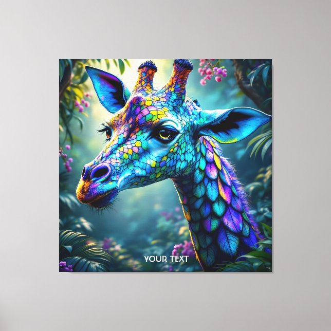 Toile Imaginaire Cute Chameleon Comme Giraffe (Recto)