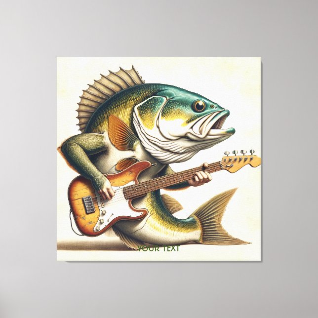 Toile Imaginaire Cute Fish Electro Guitare (Recto)