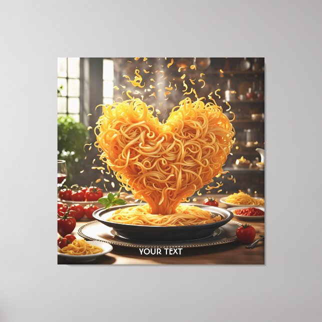 Toile Imaginaire Cute Spaghetti Plaque de coeur (Recto)