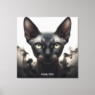Toile Imaginaire Cute Sphynx Chat noir