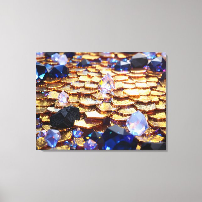 Toile Imaginaire de luxe Gemstone Abstrait (Recto)