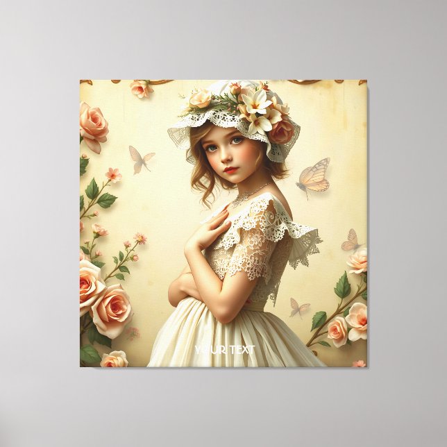 Toile Imaginaire Fleurs Victoriennes mignonnes  (Recto)