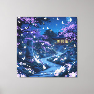 Toile Imaginaire Joli violet Fleurs de jardin