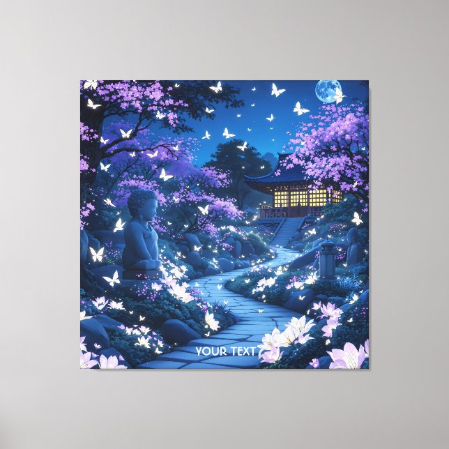 Toile Imaginaire Joli violet Fleurs de jardin (Recto)