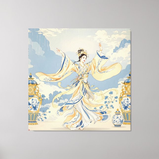Toile Imaginaire jolie danseuse chinoise Imprimer (Recto)