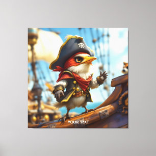 Toile Imaginaire mignon oiseau capitaine Pirate