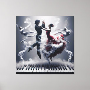 Toile Imaginaire Mignonne danseuse Ballerina Piano