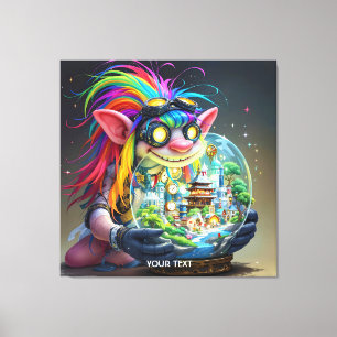 Toile Imaginaire Mignonne Troll Faire Ville