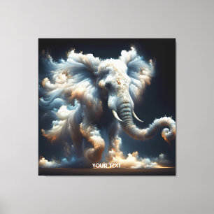 Toile Imaginaire Mignons Nuages Eléphant Fumée
