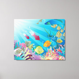 Toile Imaginaire sous-marin