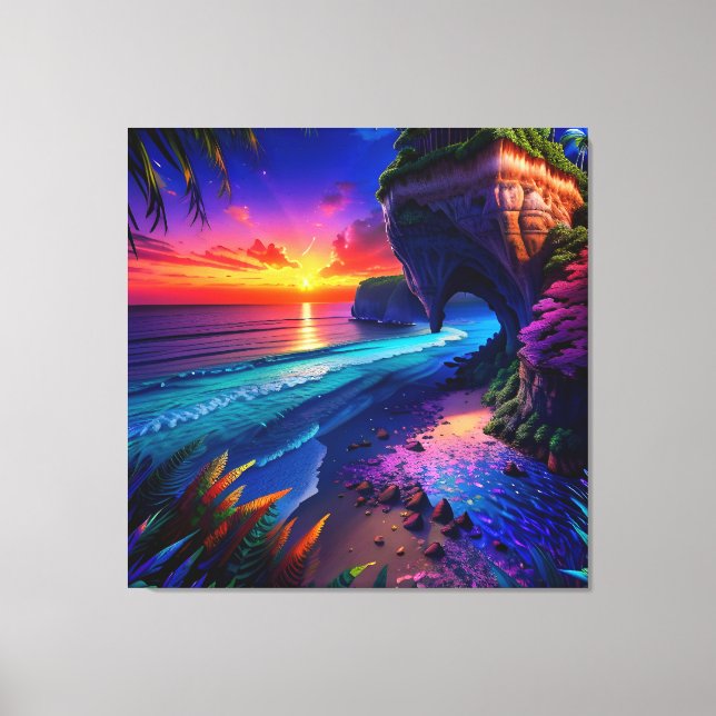 Toile Imaginaire Tropical Beach Four (Recto)