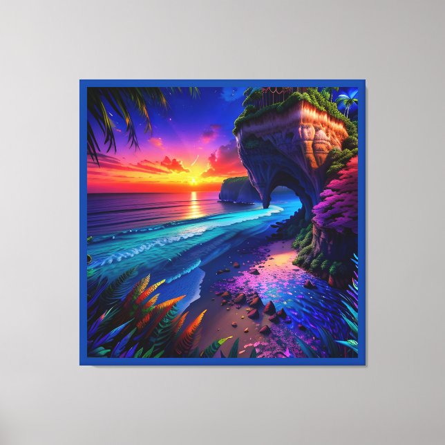Toile Imaginaire Tropical Beach Four (Recto)