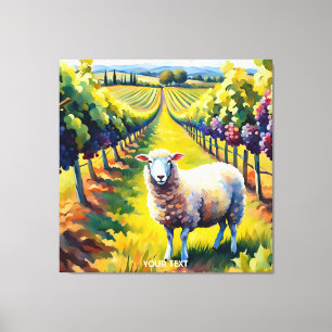 Toile Imaginaire Vignoble Vignoble du mouton Vivid Aquar
