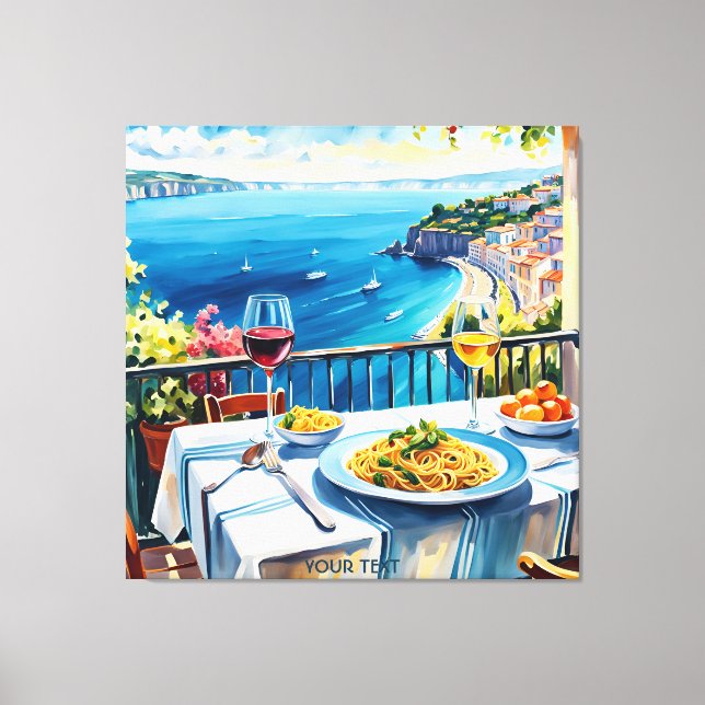 Toile Imaginaire Vue Mer Cute Spaghetti (Recto)
