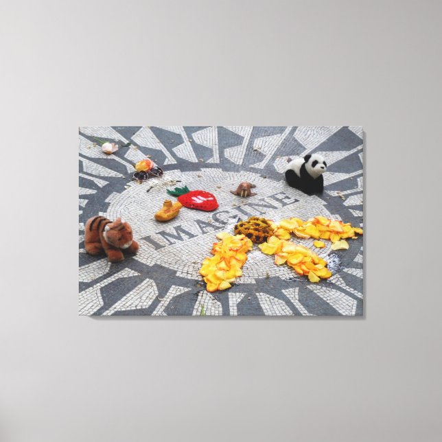 Toile Imaginez les champs de fraises Central Park Plaque (Recto)