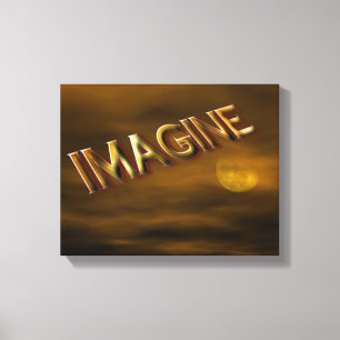 Toile Imaginez l'Imaginaire Lune Ciel Inspirationnel