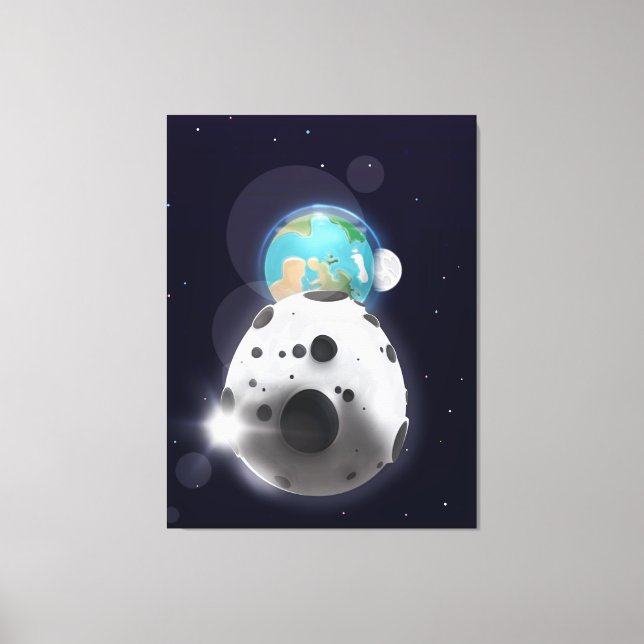 Toile Impact d'astéroïde sur la planète Terre ! (Recto)