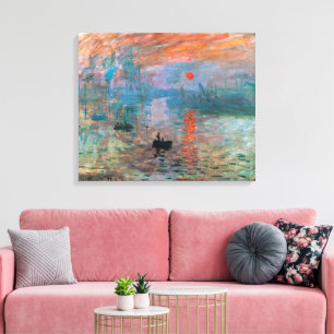 Toile Impression, soleil levant Claude Monet