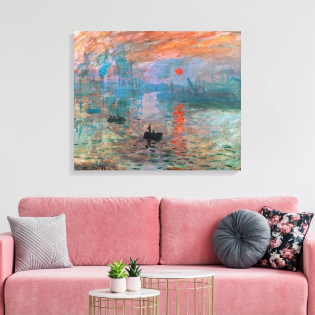 Toile Impression, soleil levant | Claude Monet | (Insitu(Salon))