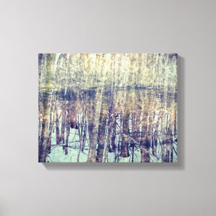 Toile impressionnisme des bois d'hiver