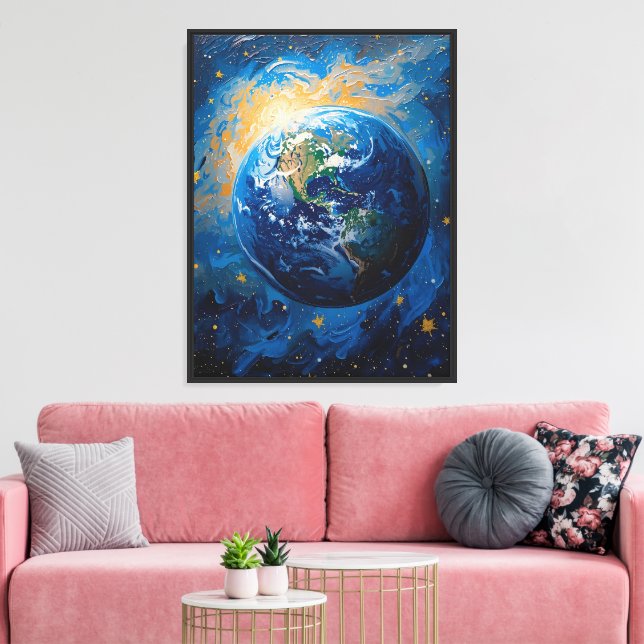 Toile Impressionniste Terre Étoilée (Insitu(Salon))