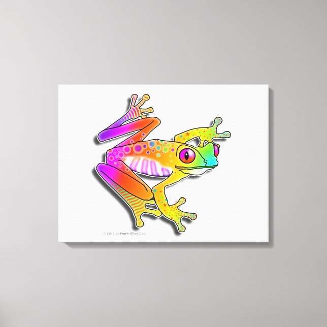 TOILE IMPRIMANTE CANVAS 18"X24" - FROG POP ART (Recto)