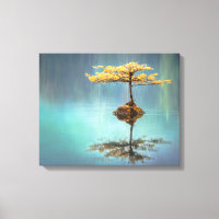 IMPRIMANTE DE CANVAS STRETCHÉ : ARBRE SUR UNE ÎLE
