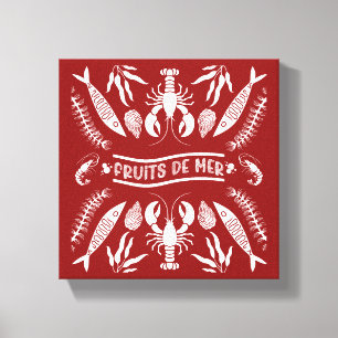 Toile Imprimantes Art Décor Fruits De Mer
