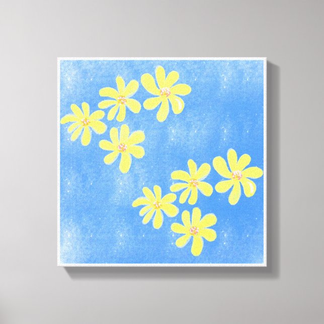 Toile Imprimantes Bleues D'Art Simple D'Origine (Recto)