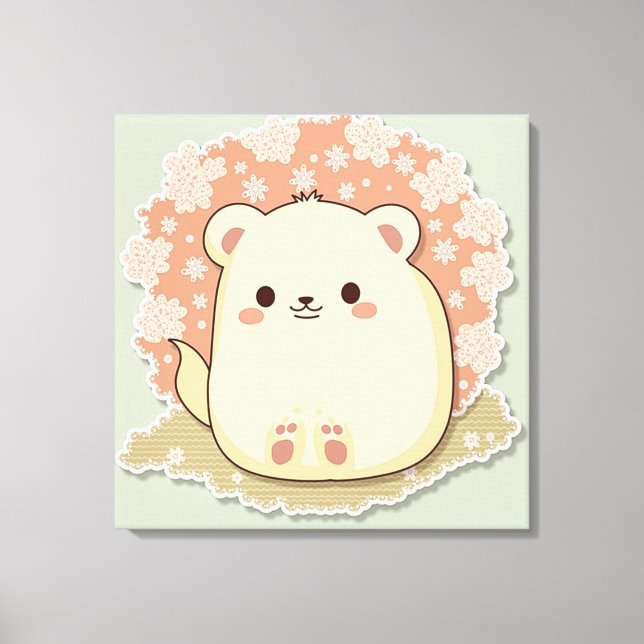 Toile Imprimantes d'animaux mignons (Recto)