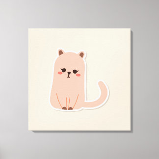 Toile Imprimantes d'animaux mignons