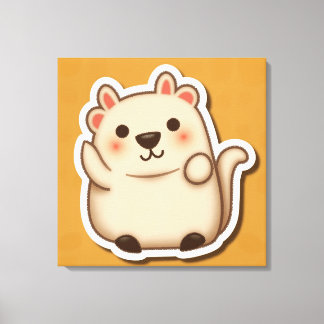 Toile Imprimantes d'animaux mignons