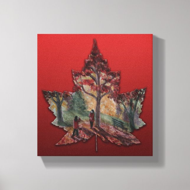 Toile Imprimantes d'art Feuille d'érable du Canada - toi (Recto)