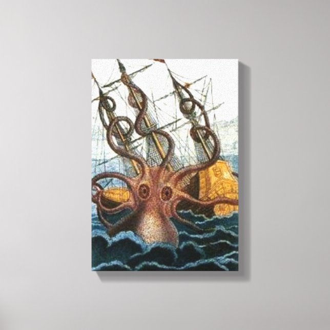 Toile IMPRIMATION vintage KRAKEN (Recto)