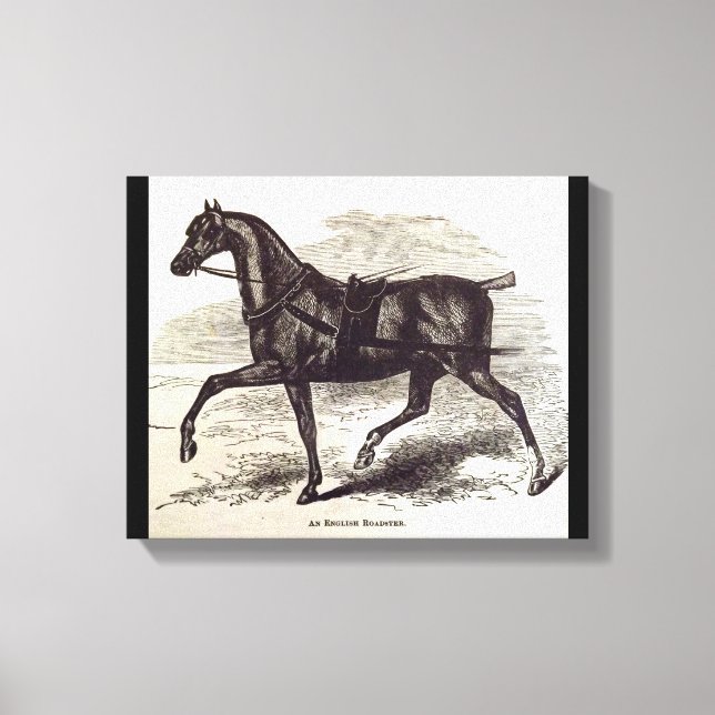 Toile Imprimé au 19e siècle Un cheval anglais Roadster (Recto)