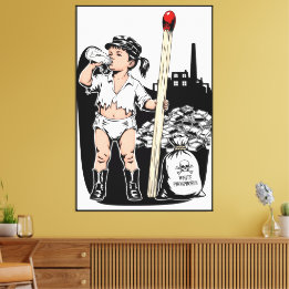 Toile Imprimé de Bébé Fille Victorienne - Thème Amusant