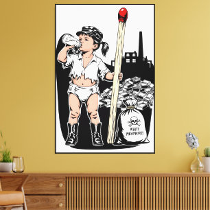 Toile Imprimé de Bébé Fille Victorienne - Thème Amusant 