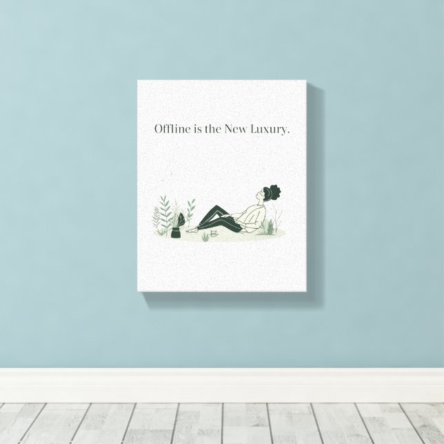 Toile Imprimé Offline Is the New Luxury (Insitu (Plancher de Bois))