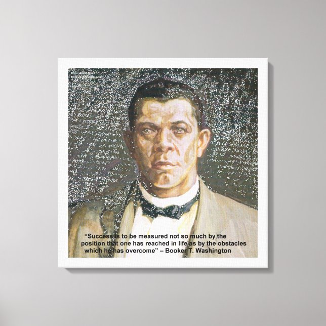Toile imprimée citation de Booker T Washington & S (Recto)
