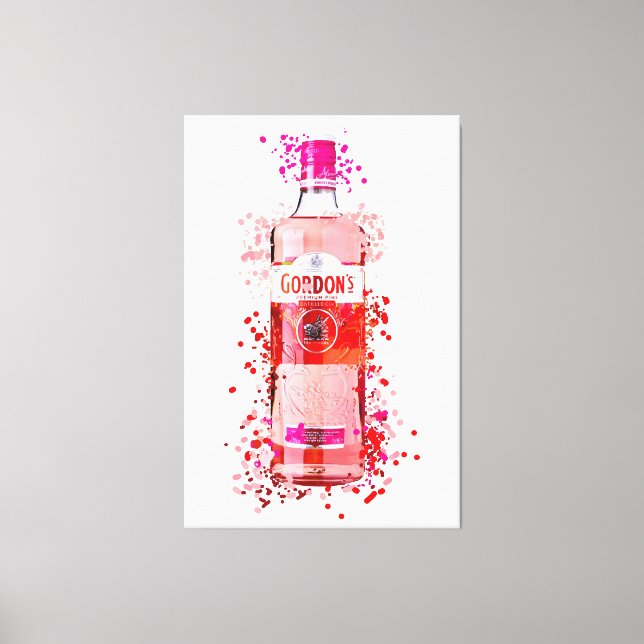 Toile imprimée rose Gin (Recto)
