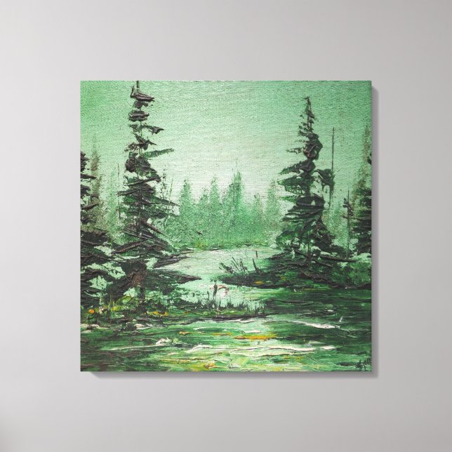 Toile Imprimer Ann Hayes Peinture Forêt Verte (Recto)