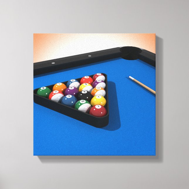 Toile Imprimer : Ballons de piscine / Billard (Recto)